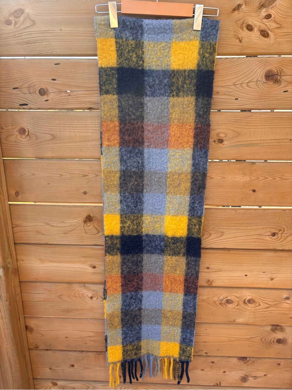 Wilfred Free Plaid Wool blend Scarf
